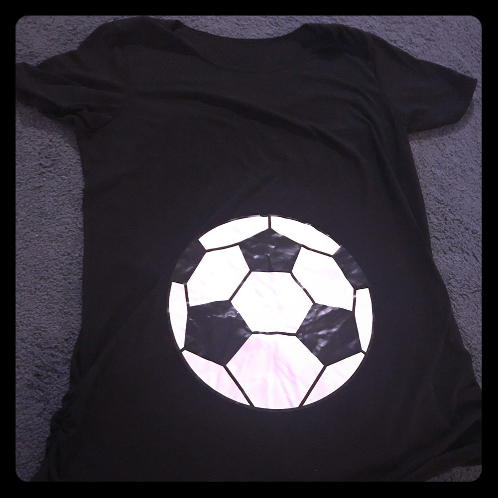 Soccer Maternity Baby Bump T-Shirt